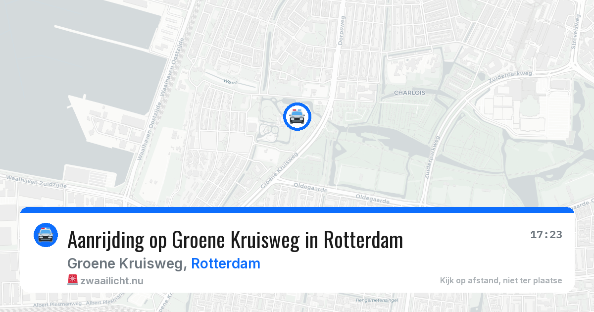 Aanrijding op Groene Kruisweg in Rotterdam — 20 jul 2026