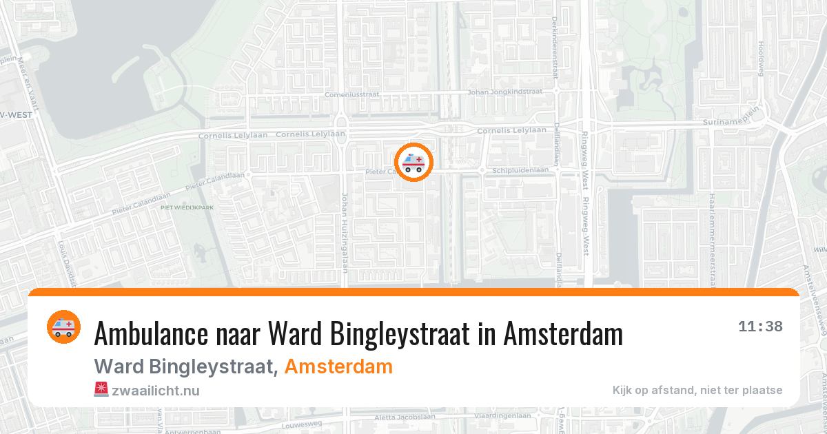 Ambulance naar Ward Bingleystraat in Amsterdam — 10 jul 2026