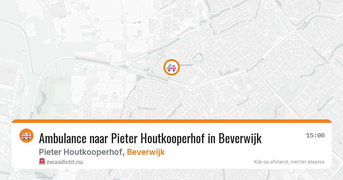 Ambulance naar Pieter Houtkooperhof in Beverwijk — 26 mrt 2026