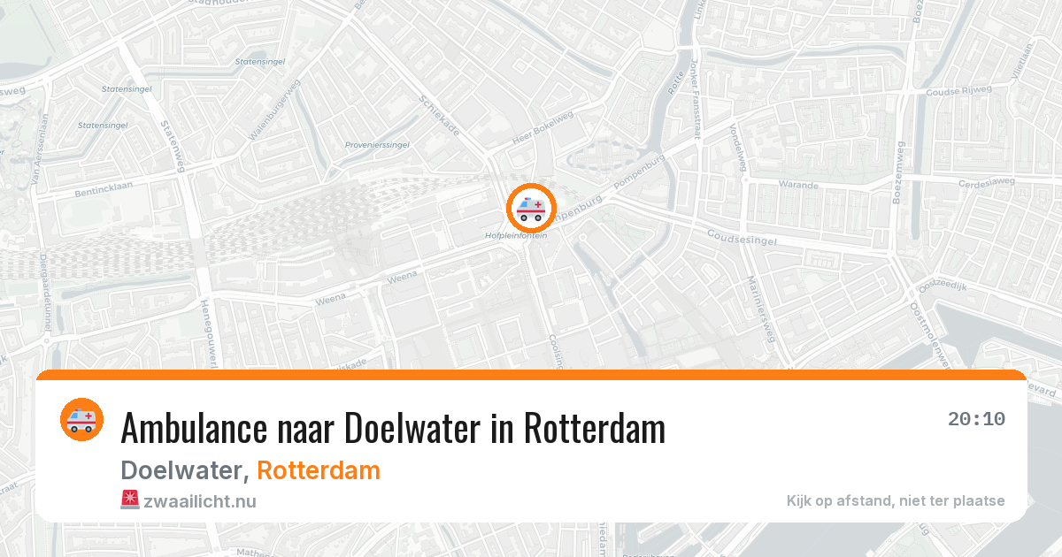 Ambulance naar Doelwater in Rotterdam — 20 jul 2026