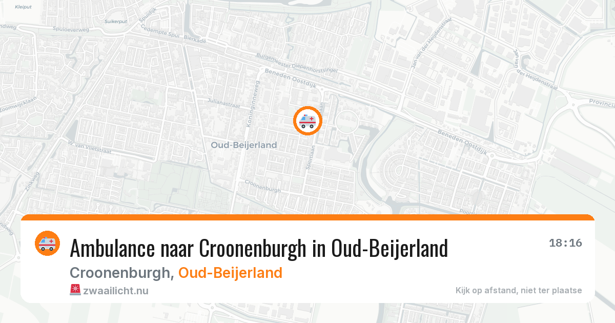 Ambulance naar Croonenburgh in Oud-Beijerland — 8 mei 2026