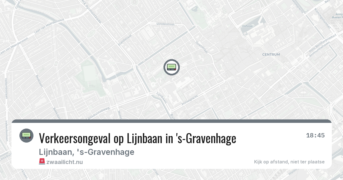 Verkeersongeval op Lijnbaan in 's-Gravenhage — 6 mrt 2026