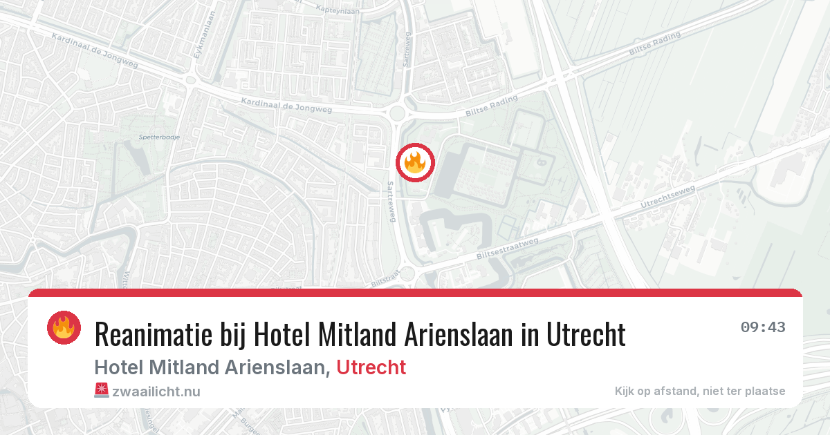 Reanimatie bij Hotel Mitland Arienslaan in Utrecht — 21 mei 2026