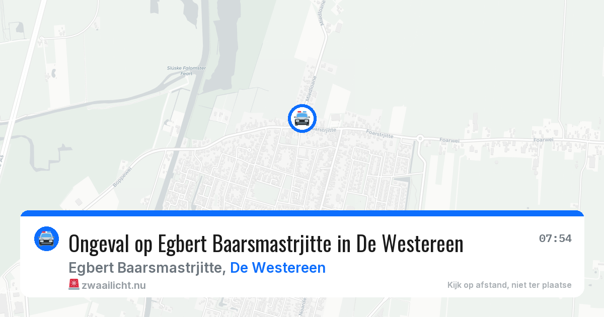 Ongeval op Egbert Baarsmastrjitte in De Westereen — 25 mei 2026