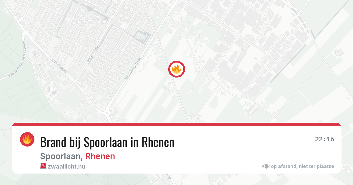 Brand bij Spoorlaan in Rhenen — 8 jul 2026