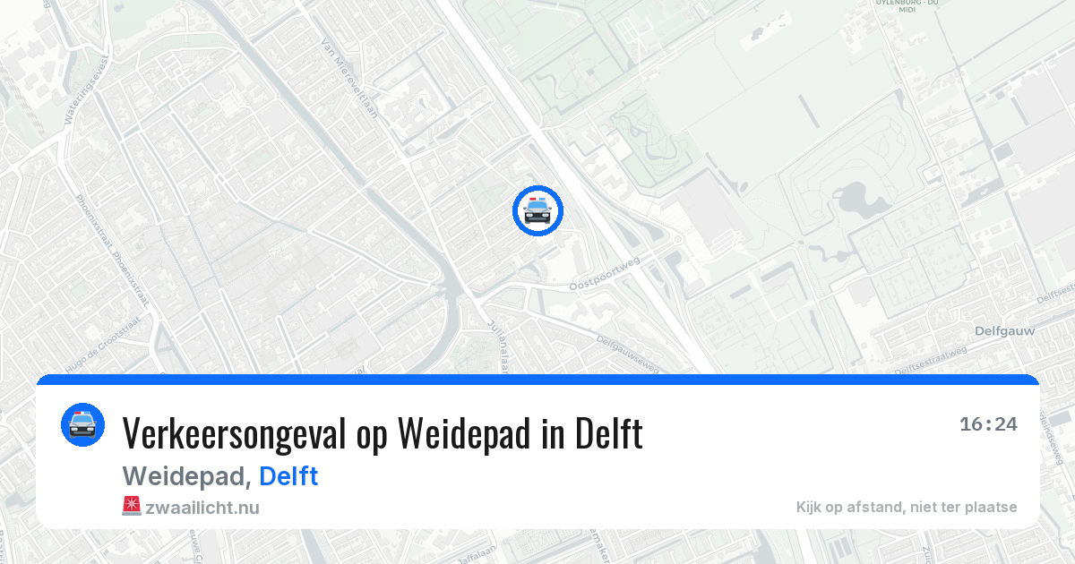 Verkeersongeval op Weidepad in Delft — 8 mei 2026