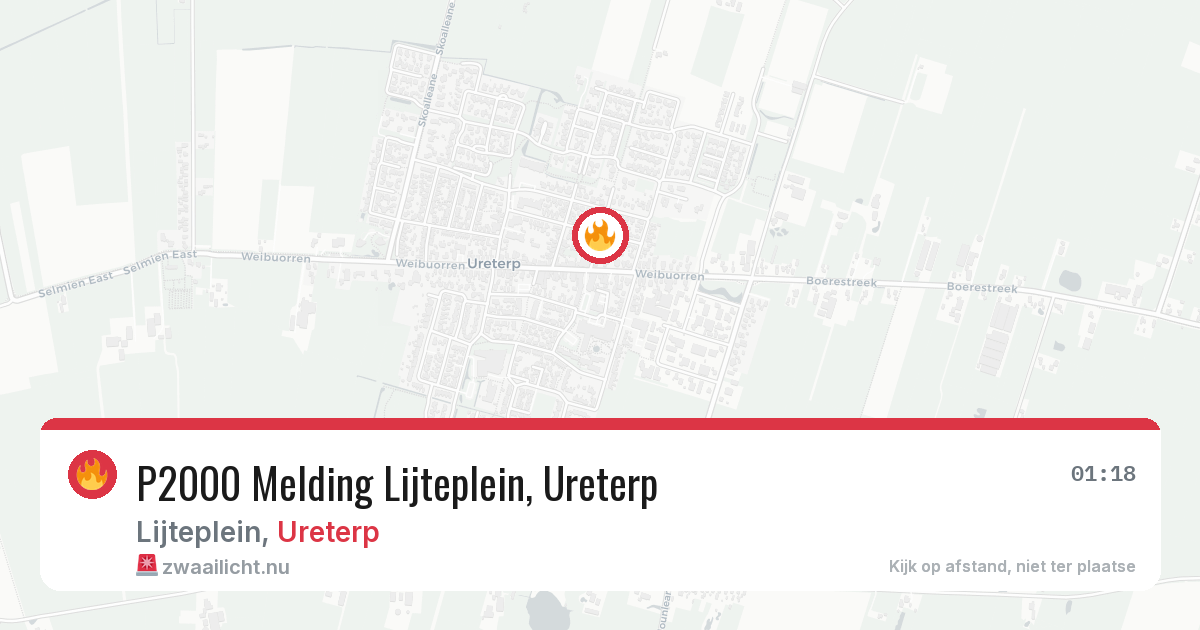 P2000 Melding Lijteplein, Ureterp — 3 jun 2026