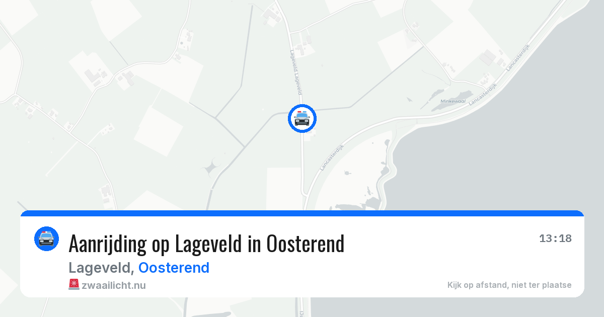 Aanrijding op Lageveld in Oosterend — 22 jul 2026