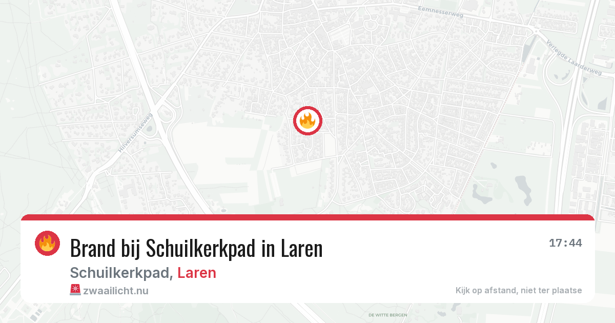 Brand bij Schuilkerkpad in Laren — 25 jul 2026