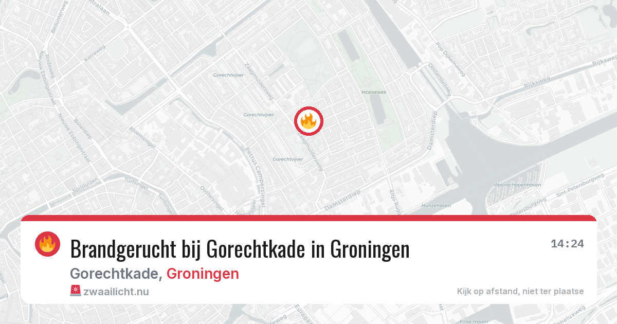 Brandgerucht bij Gorechtkade in Groningen — 1 apr 2026