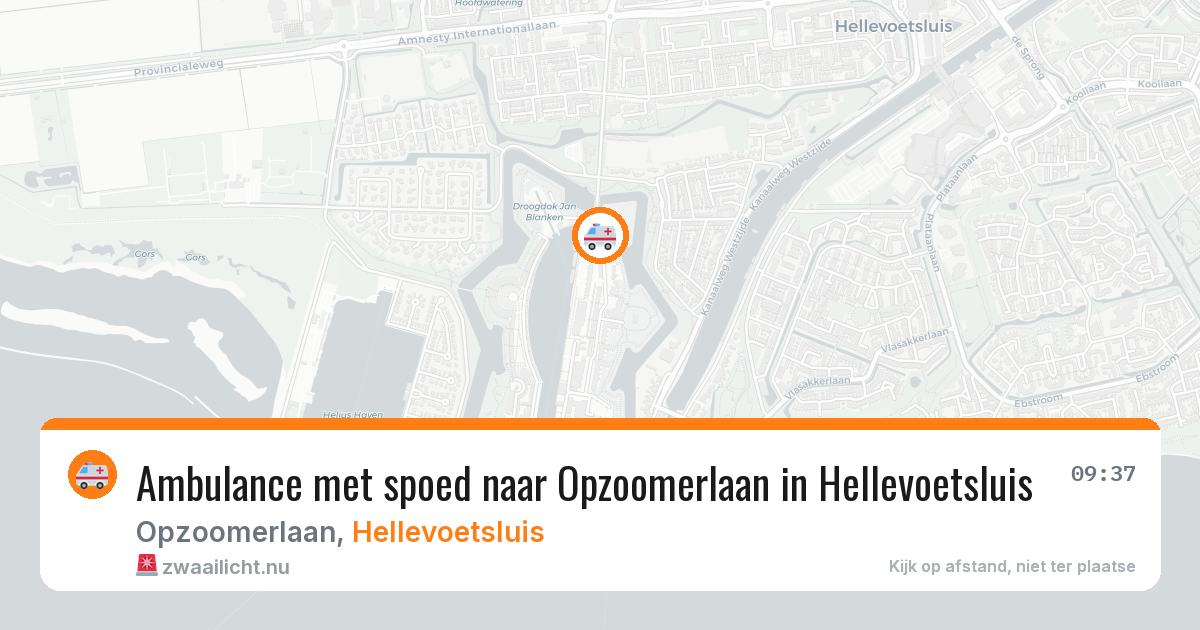 Ambulance met spoed naar Opzoomerlaan in Hellevoetsluis — 12 mei 2026