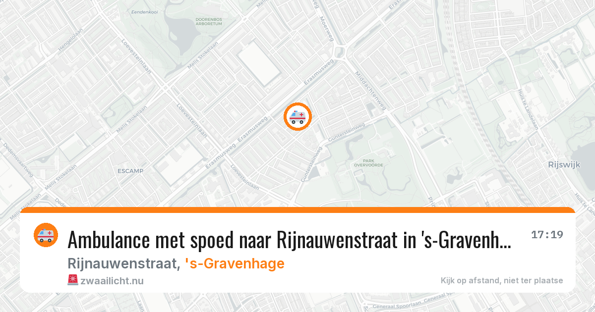 Ambulance met spoed naar Rijnauwenstraat in 's-Gravenhage — 29 mei 2026