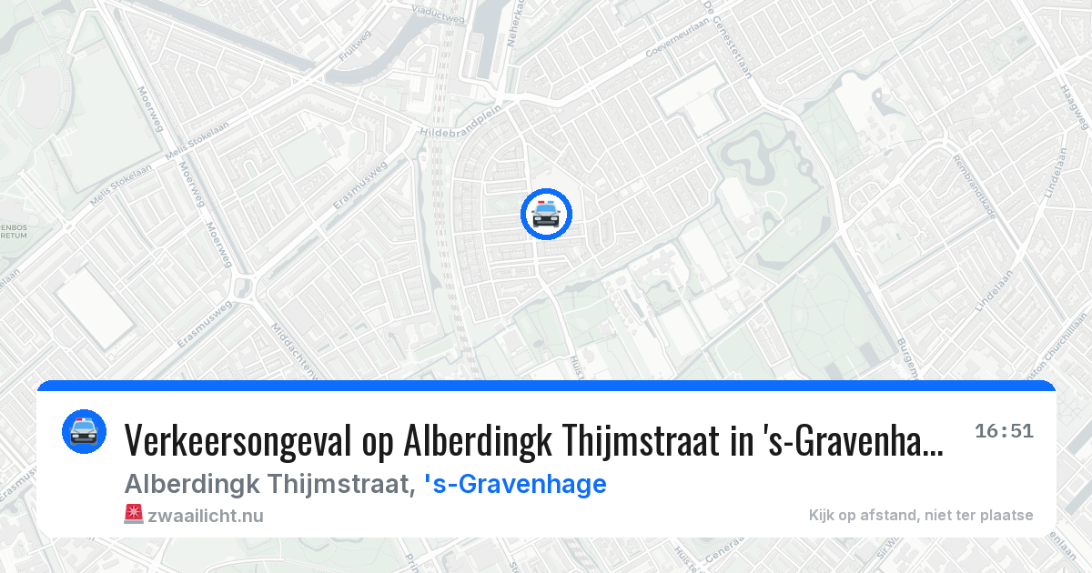 Verkeersongeval op Alberdingk Thijmstraat in 's-Gravenhage — 13 mei 2026