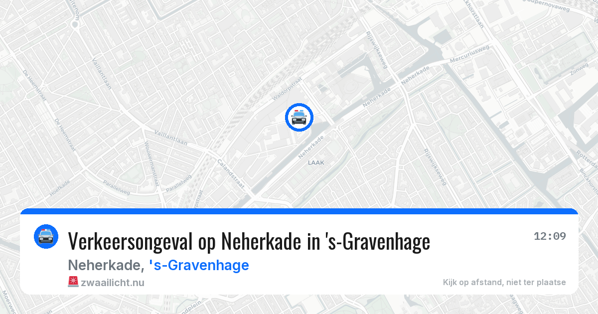 Verkeersongeval op Neherkade in 's-Gravenhage — 11 jul 2026