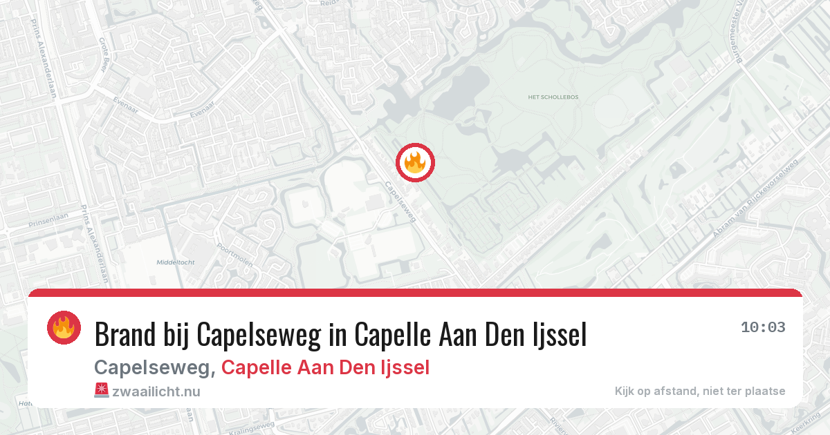 Brand bij Capelseweg in Capelle Aan Den Ijssel — 14 jul 2026