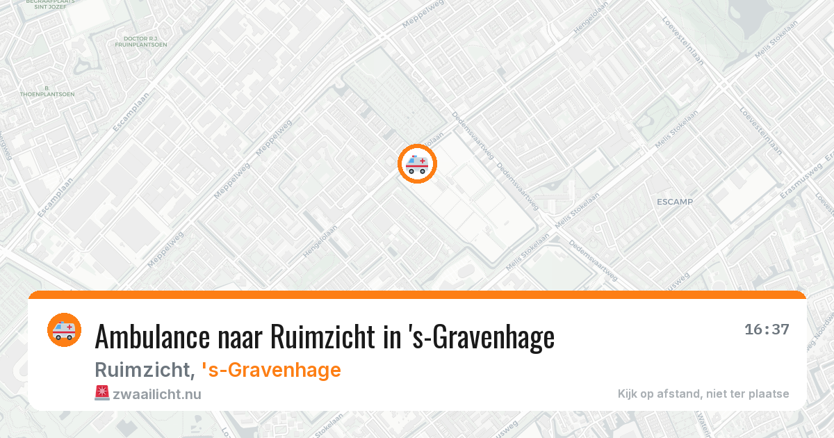 Ambulance naar Ruimzicht in 's-Gravenhage — 16 jul 2026