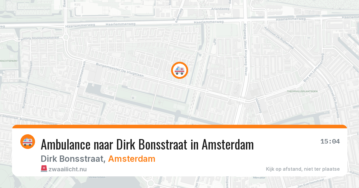 Ambulance naar Dirk Bonsstraat in Amsterdam — 21 jul 2026