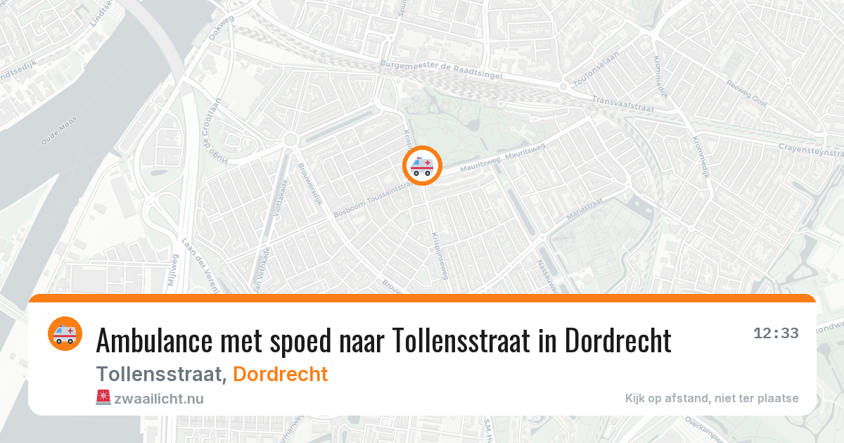 Ambulance met spoed naar Tollensstraat in Dordrecht — 1 apr 2026