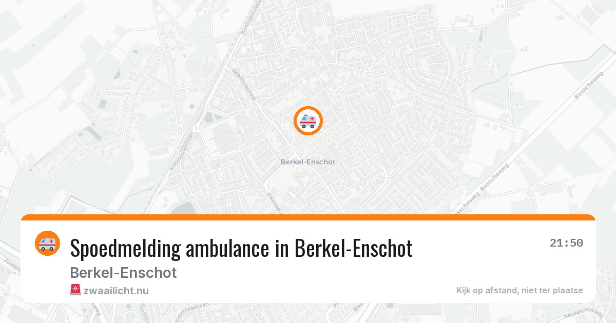 Spoedmelding ambulance in Berkel-Enschot — 10 jul 2026