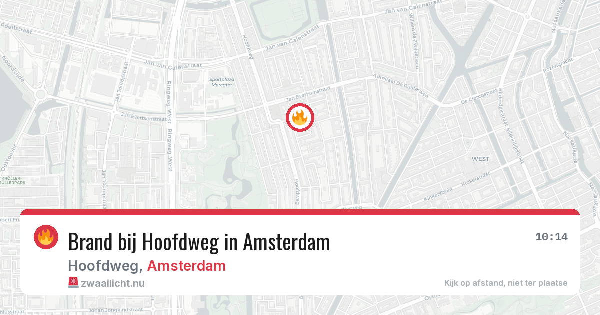 Brand bij Hoofdweg in Amsterdam — 24 mrt 2026