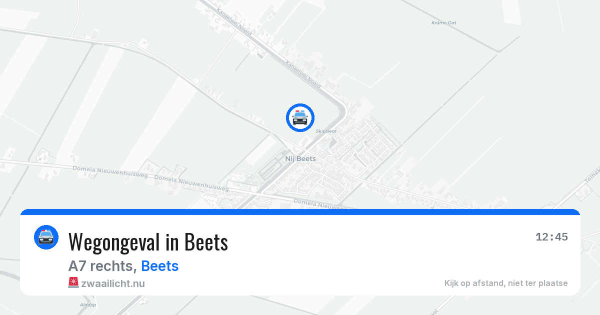 Wegongeval in Beets — 31 mrt 2026