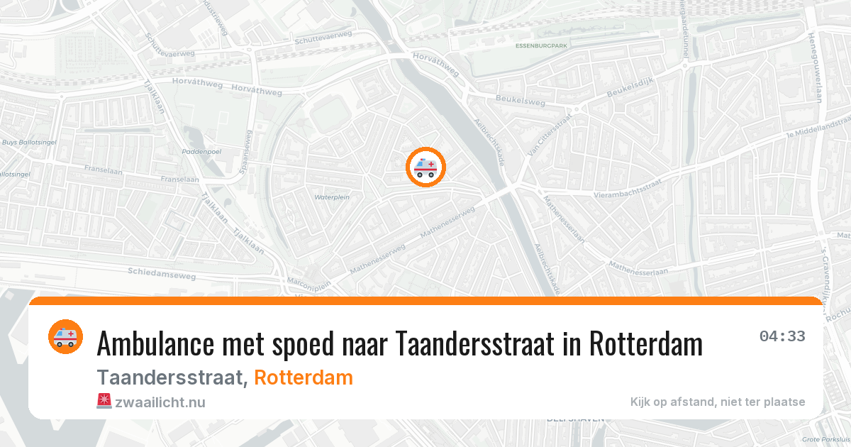 Ambulance met spoed naar Taandersstraat in Rotterdam — 12 jul 2026