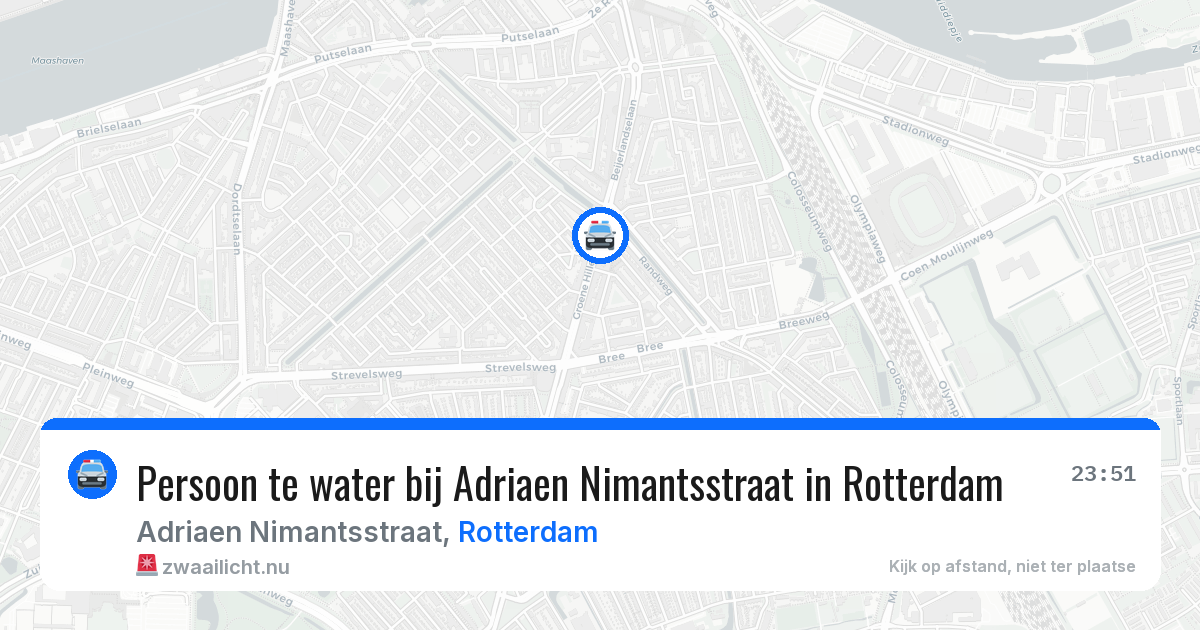 Persoon te water bij Adriaen Nimantsstraat in Rotterdam — 26 mei 2026