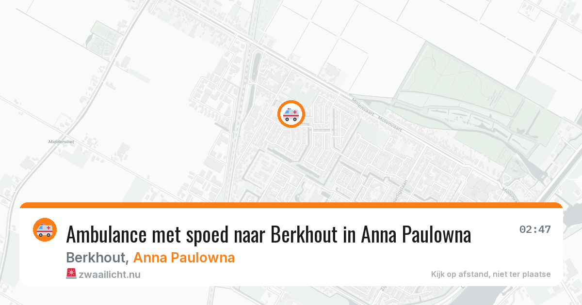 Ambulance met spoed naar Berkhout in Anna Paulowna — 31 mei 2026