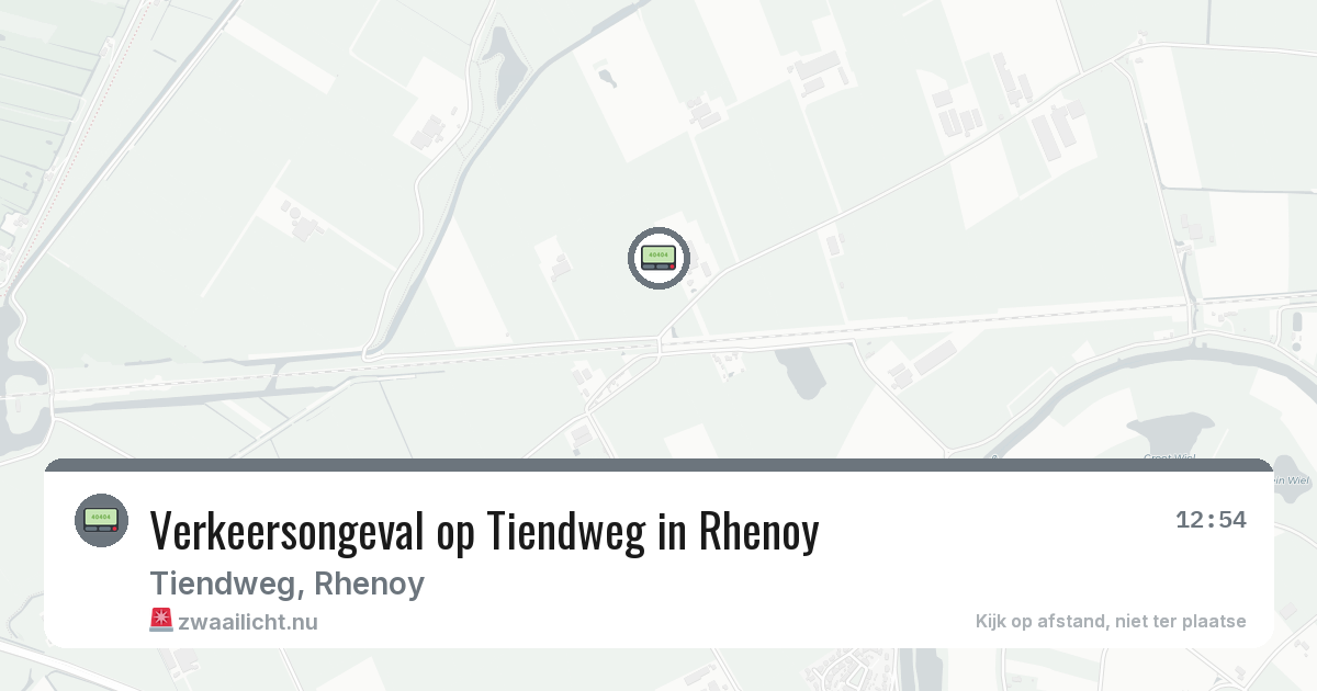 Verkeersongeval op Tiendweg in Rhenoy — 4 jul 2026