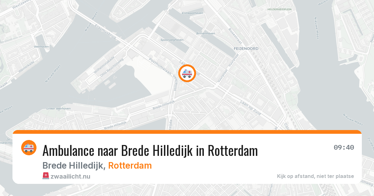 Ambulance naar Brede Hilledijk in Rotterdam — 20 mrt 2026