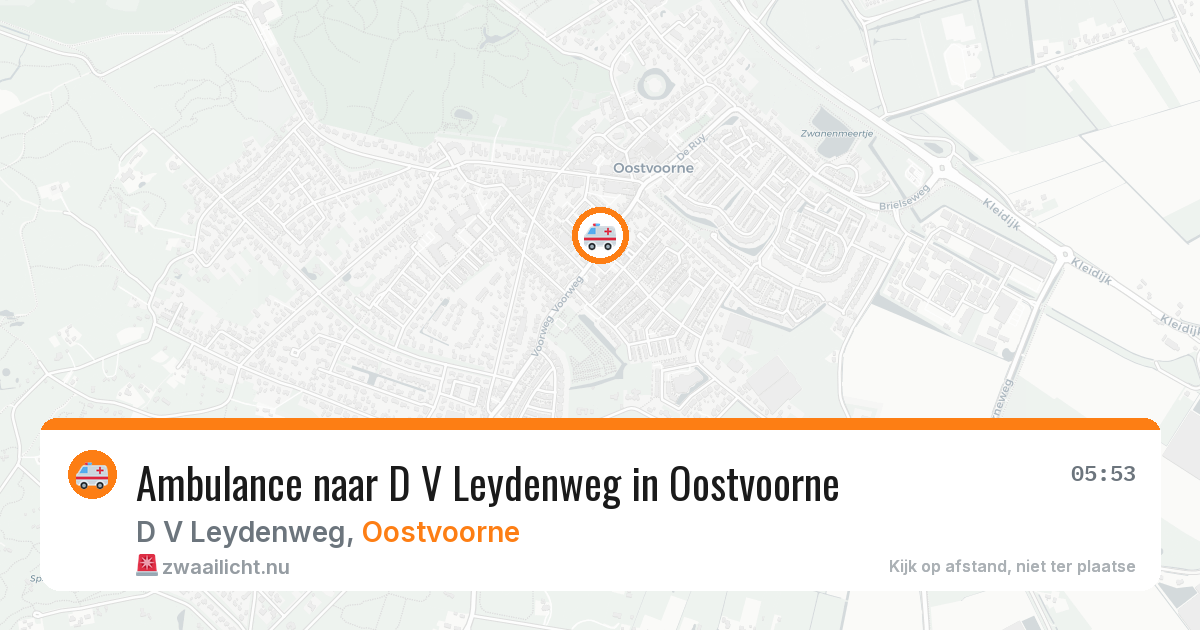 Ambulance naar D V Leydenweg in Oostvoorne — 1 jun 2026