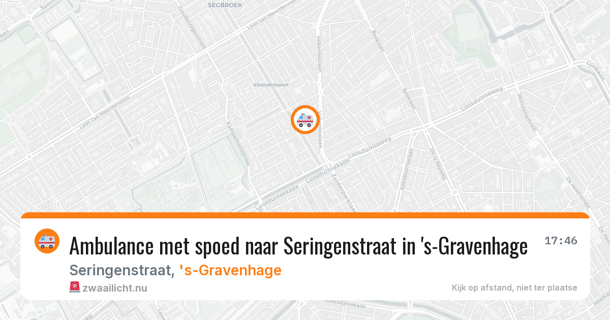 Ambulance met spoed naar Seringenstraat in 's-Gravenhage — 14 jul 2026