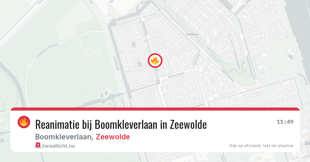 Reanimatie bij Boomkleverlaan in Zeewolde — 9 mei 2026