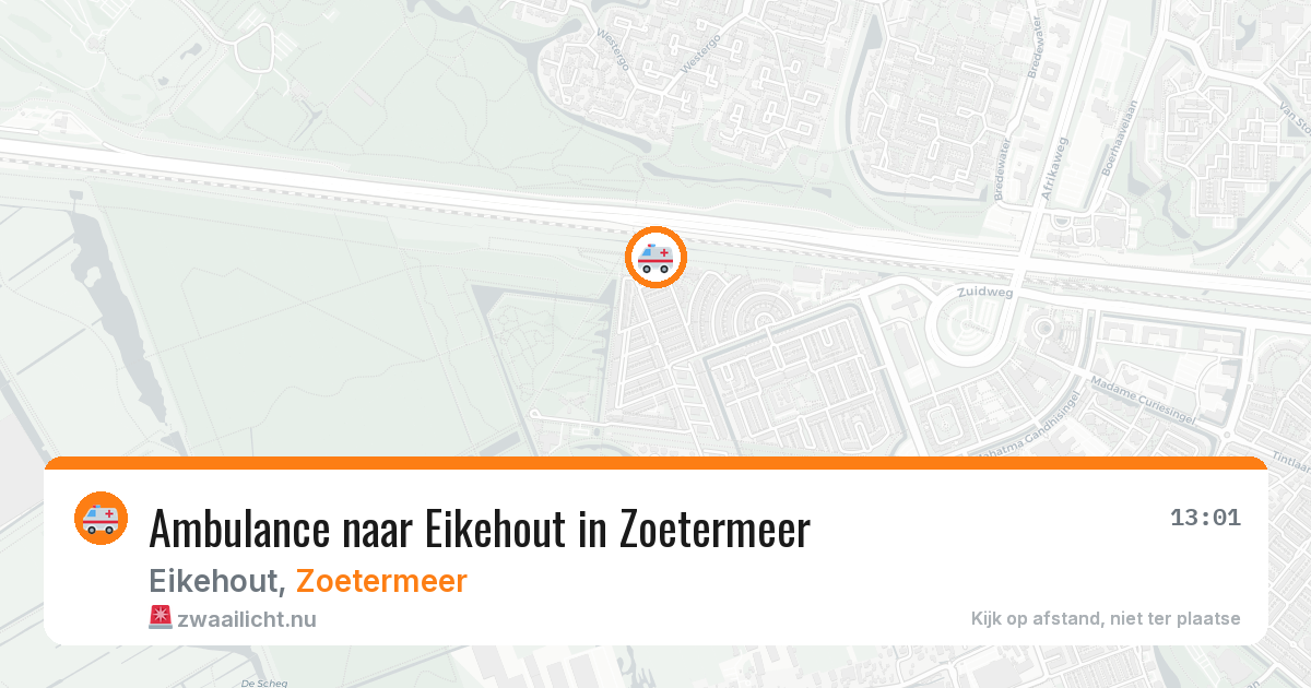 Ambulance naar Eikehout in Zoetermeer — 23 jul 2026