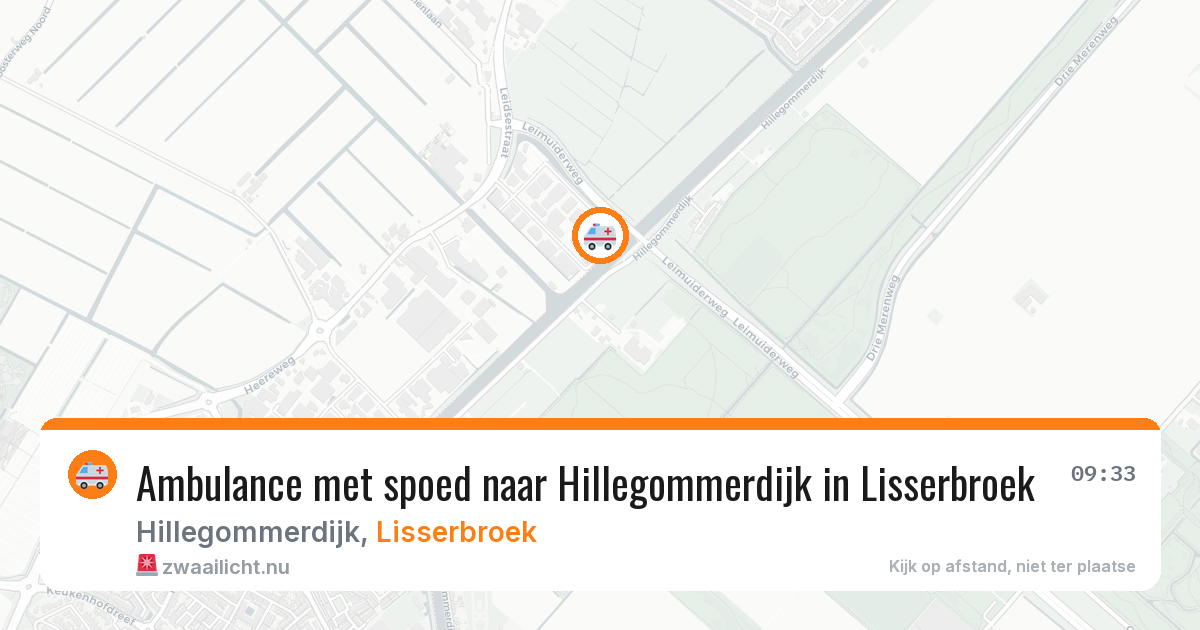Ambulance met spoed naar Hillegommerdijk in Lisserbroek — 25 jul 2026