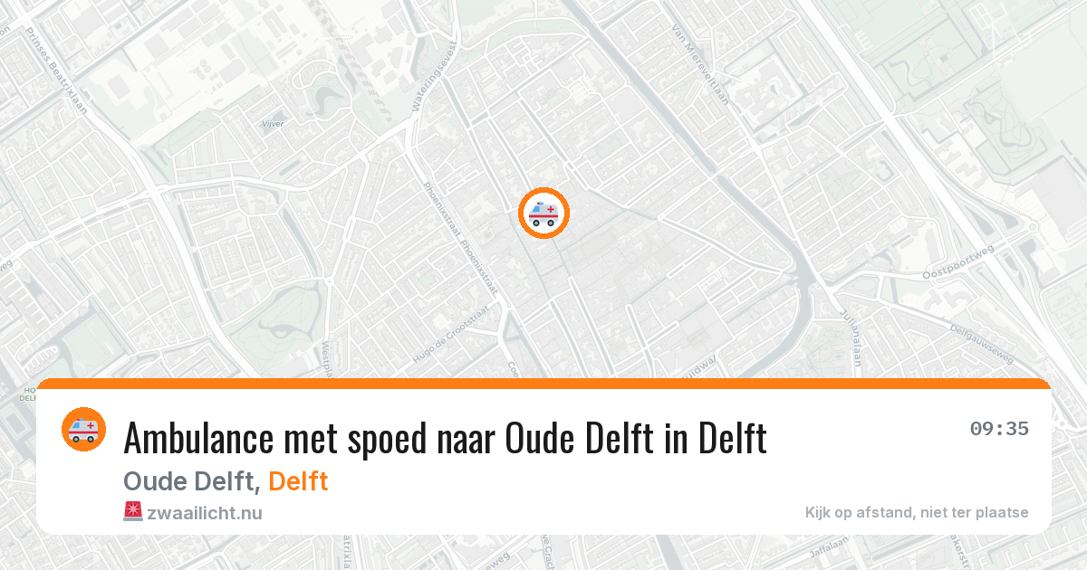 Ambulance met spoed naar Oude Delft in Delft — 23 feb 2026
