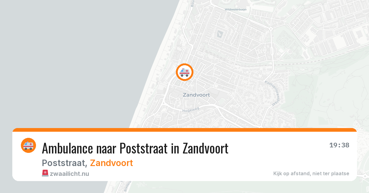 Ambulance naar Poststraat in Zandvoort — 26 jul 2026