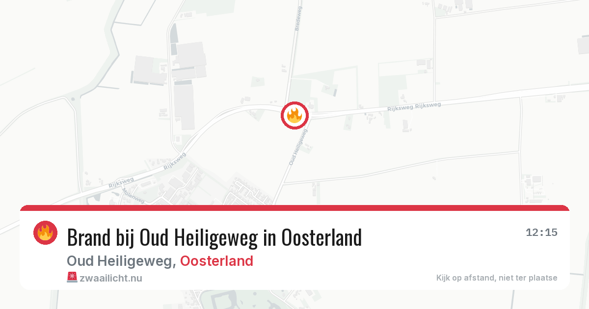 Brand bij Oud Heiligeweg in Oosterland — 6 apr 2026