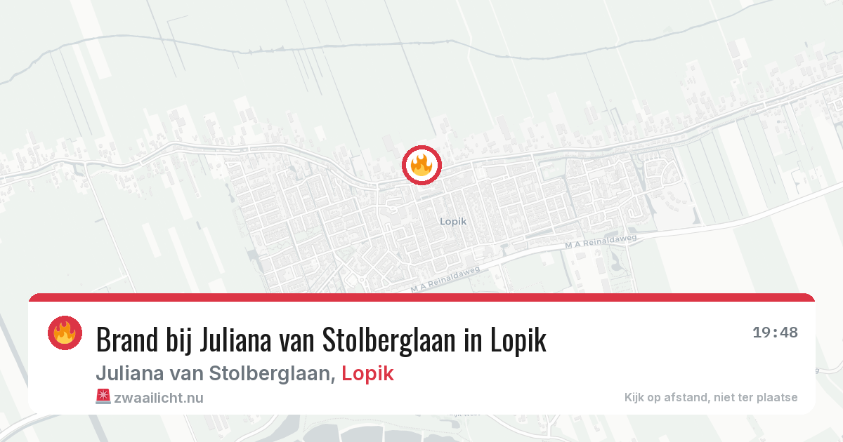 Brand bij Juliana van Stolberglaan in Lopik — 11 jun 2026