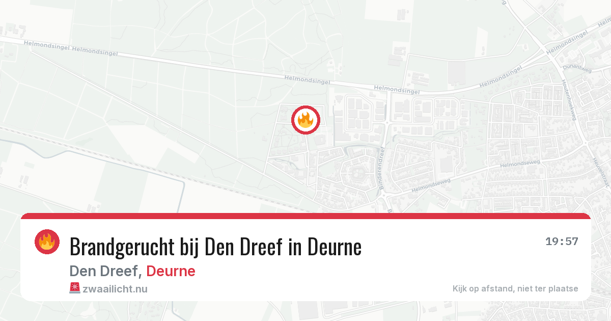 Brandgerucht bij Den Dreef in Deurne — 25 mrt 2026
