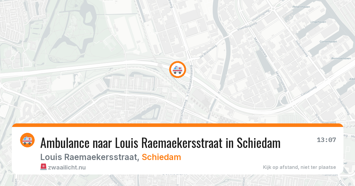 Ambulance naar Louis Raemaekersstraat in Schiedam — 17 jul 2026