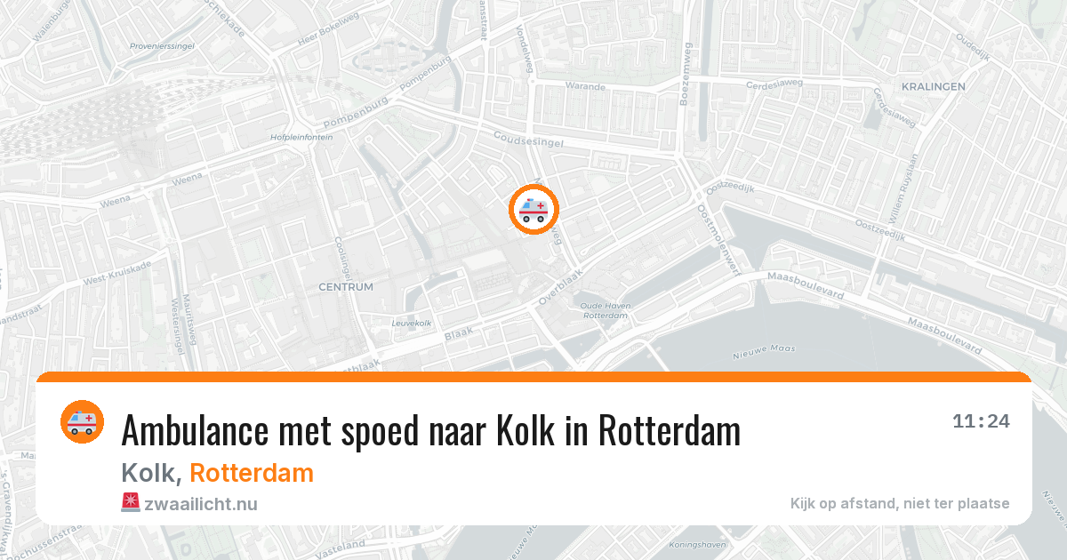 Ambulance met spoed naar Kolk in Rotterdam — 25 jul 2026