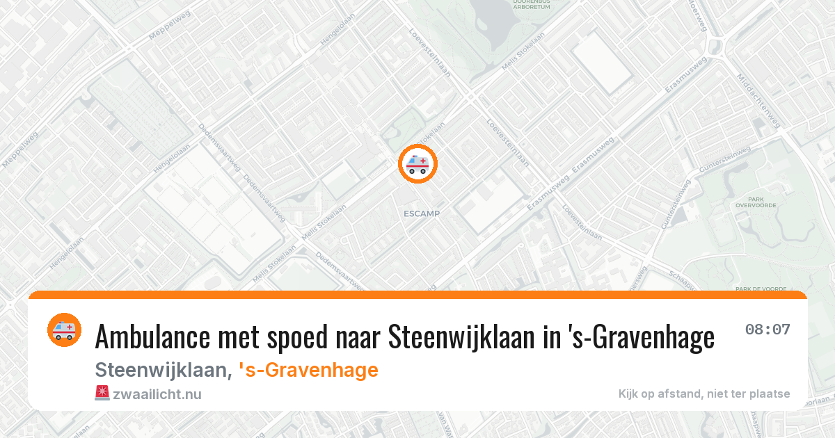 Ambulance met spoed naar Steenwijklaan in 's-Gravenhage — 20 apr 2026
