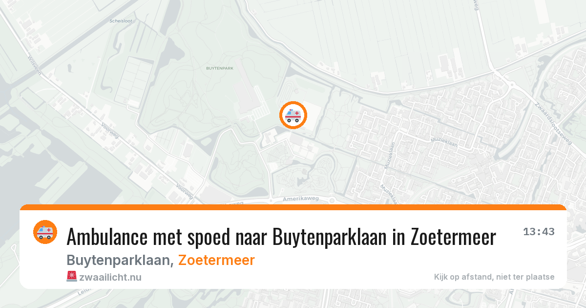 Ambulance met spoed naar Buytenparklaan in Zoetermeer — 25 jul 2026