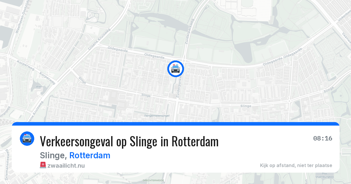 Verkeersongeval op Slinge in Rotterdam — 23 mrt 2026