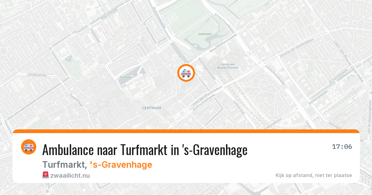 Ambulance naar Turfmarkt in 's-Gravenhage — 20 mrt 2026