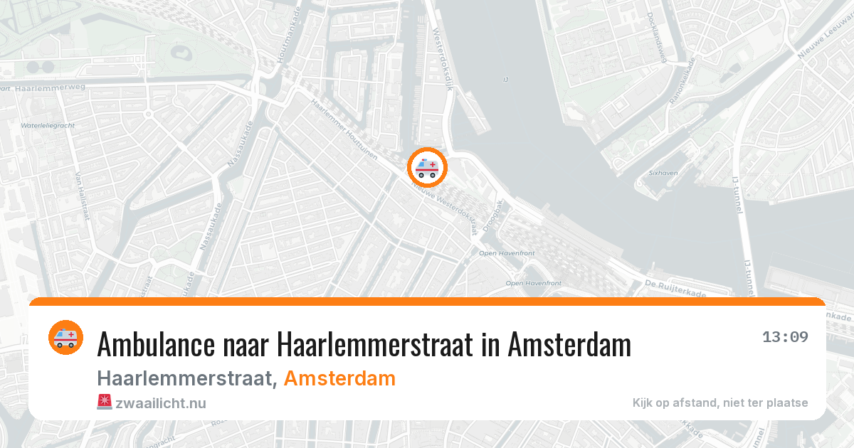 Ambulance naar Haarlemmerstraat in Amsterdam — 31 mei 2026