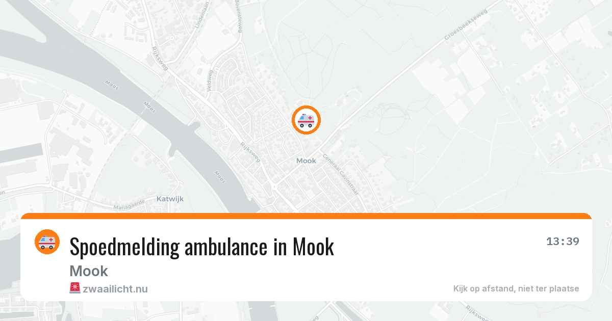 Spoedmelding ambulance in Mook — 3 apr 2026