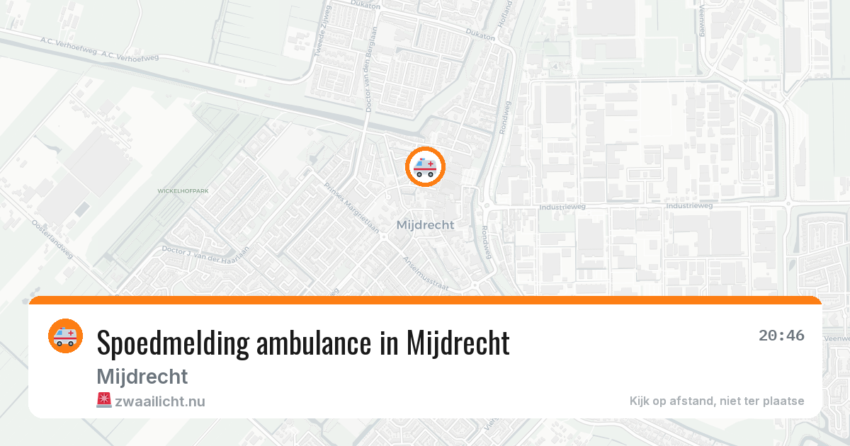 Spoedmelding ambulance in Mijdrecht — 19 jul 2026