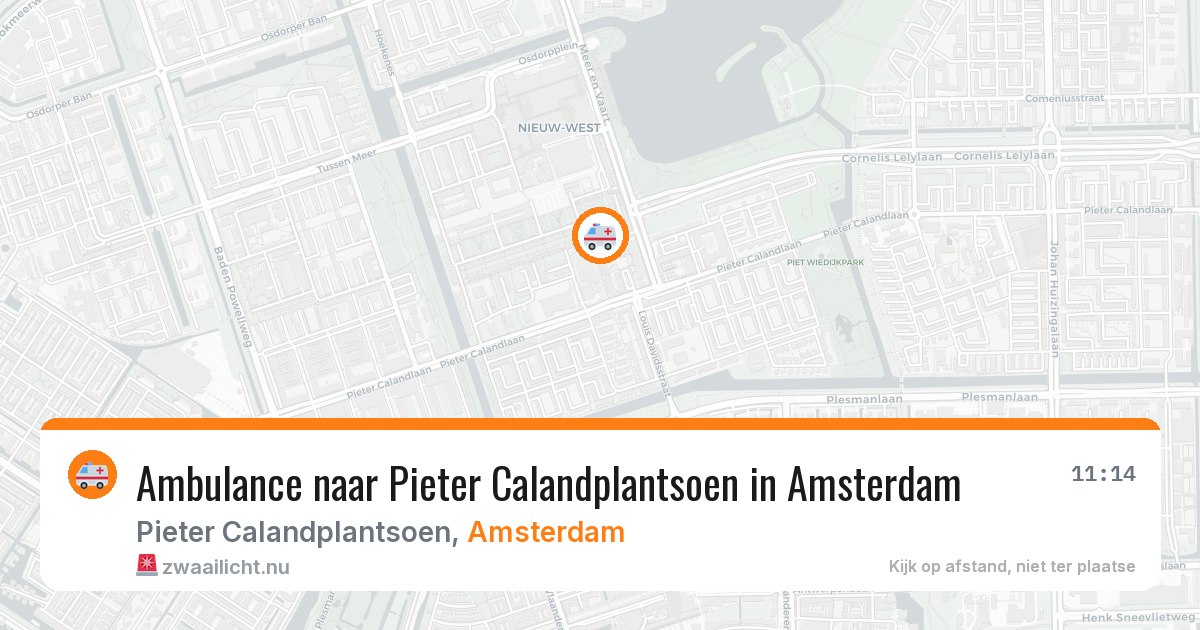 Ambulance naar Pieter Calandplantsoen in Amsterdam — 24 jul 2026